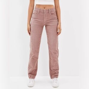American Eagle dusty pink corduroy mom jean - regular length